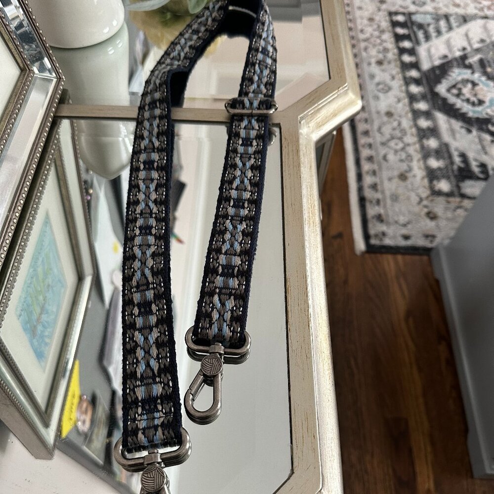 Clip On Bag Strap (Navy, gray, blue design)